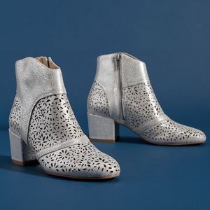 Anthropologie Silent D Pearsy Perforated Ankle Boots